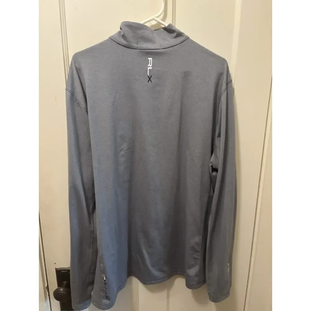 RLX Ralph Lauren XXL Gray Quarter‎ Zip Pullover Whistling Straits PGA Champ 2015